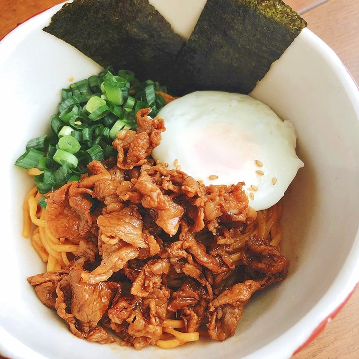 簡単！インスタントラーメンで油ソバ　ラ王味噌味編